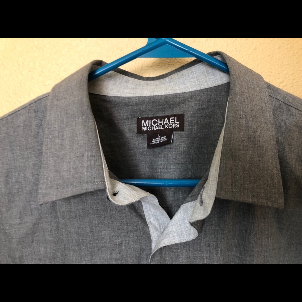 Gray Buttondown shirt- Michael Kors Large